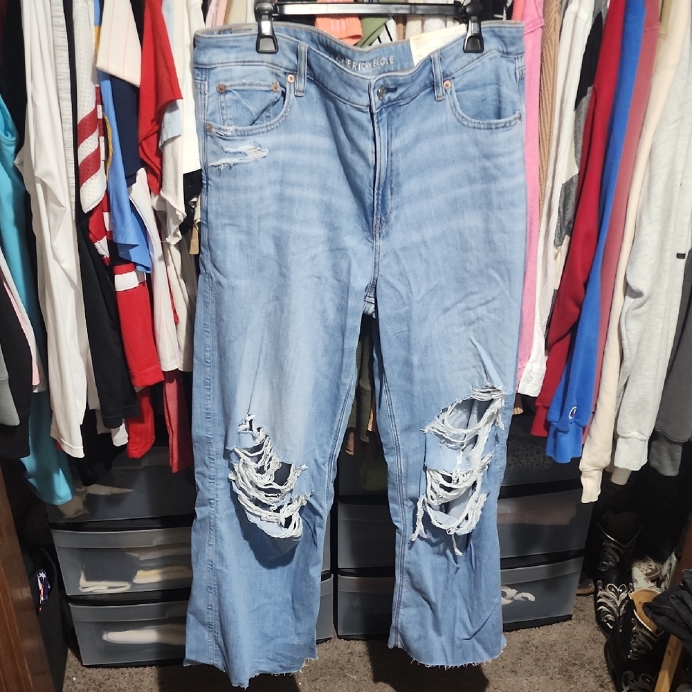AE Dreamy Drape Low-Rise Baggy Wide Leg Jeans